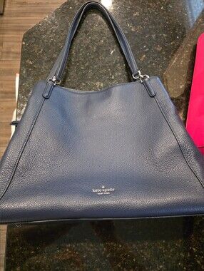 Kate Spade New York Navy Leather Tote Bag